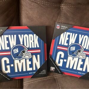 NFL New York Giants G-Men Blue and Red Wall Art